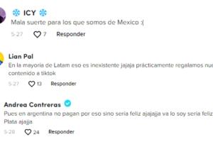 Reacciones a la tiktoker que reveló cuánto ganaba