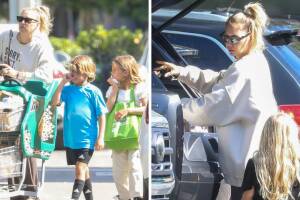 Anna Kournikova fue captada el 24 de junio en un supermercado de Miami en compañía de sus tres hijos
