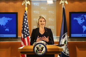 Heather Nauert, la portavoz del Departamento de Estado de Estados Unidos