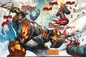 Deathstroke mutilando