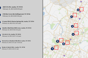 mapa de carreras callejers APD ATX