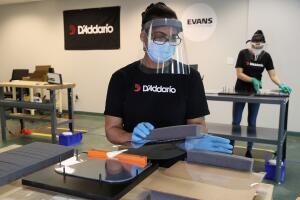 Music Accessory Maker D'Addario & Company Manufactures Face Shields During COVID-19 Crisis