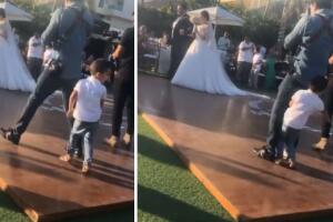 Niño es aplastado por fotógrafo en plena boda
