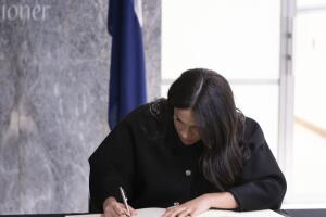The Duke And Duchess Of Sussex Sign A Book Of Condolence At New Zealand House