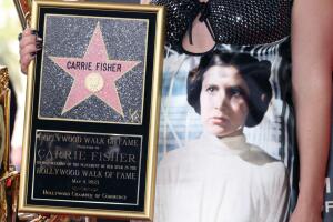 Carrie Fisher Honored With A Hollywood Walk Of Fame Star Posthumously