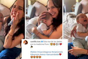 Irán Castillo compartió un video de su hijo Demián riendo a carcajadas