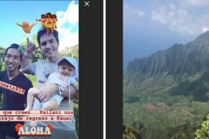 Aislinn Derbez, Mauricio Ochmann y Kailani viajaron a Kauai