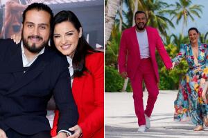 Empapada en el mar con ropa: Maite Perroni se deja ver con su marido en plena luna de miel en Maldivas