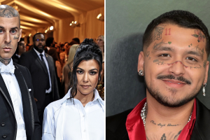 Travis Barker se hizo un tatuaje de los ojos de Kourtney Kardashian y fans lo compararon con el que tenía Nodal de Belinda