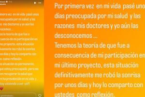 Geraldine Bazán compartió que tiene un problema de salud que la mantiene "preocupada". Los médicos aparentemente no saben aún el origen de lo que le pasa.