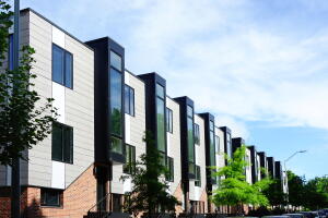 New modernist townhouses in downtown Raleigh NC