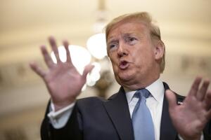 President Trump Meets With GOP Lawmakers On Capitol Hill On Coronavirus Plan