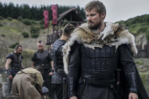 Bradley James as Harekr in episode 203 of Vikings Valhalla. Cr. Bernard Walsh Netflix.jpg