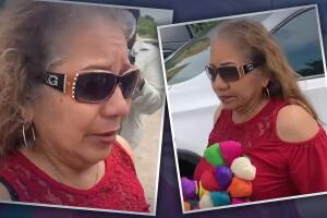 Hispana deja ofrenda en lugar donde fueron encontrados 51 migrantes muertos