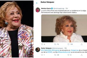 Tuits de la productora Dulce Vázquez sobre la salud de doña Silvia Pinal 