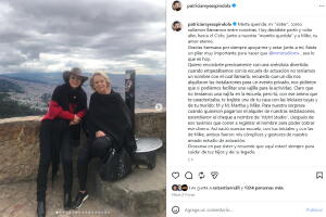 Patricia Reyes Spíndola se despide de su hermana Marta Núñez