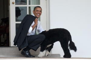 El expresidente Barack Obama con el perro familiar Bo en una foto de archivo.