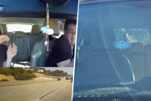 Pareja recibe disparo en autopista 