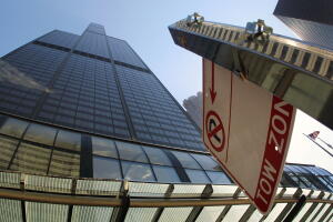 Security around Chicago's Sears Tower