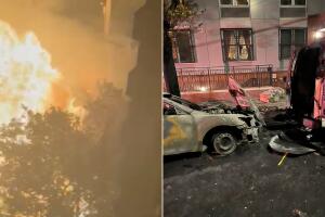 Siete bomberos heridos tras fuerte explosión en El Bronx tras un incendio de basura.