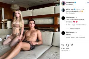 ‘Micky Hair’ celebró con Diana Esparragoza.