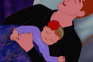 Colección de ilustraciones de príncipes Disney como papás.jpg