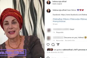 Esta fue la última publicación que hizo Helena Rojo en Instagram antes de morir. Fue en diciembre de 2022 en vísperas de la Navidad de ese año.