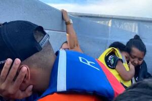 Migrantes venezolanos en la selva de Darién