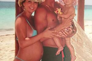 Andrea Legarreta, Erick Rubin y Mia Rubin Legarreta