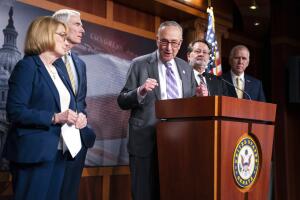 Chuck Schumer, Gary Peters, Rob Portman, Maggie Hassan, Thom Tillis