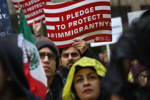 Immigration Rights Activists March From United Nations To Trump Tower