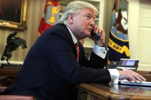 President Trump Calls Prime Minister Of Ireland From Oval Office