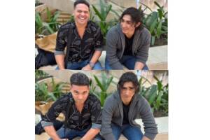 El actor Mijail Mulkay y su hijo Samuel, a quien tuvo con Alina Lozano