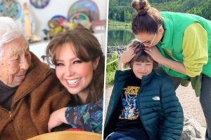 Thalía y su abuela: la cantante encuentra en su hijo Matthew consuelo tras la muerte de Eva Mange