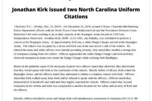 Policía de Charlotte comunicado DaBaby