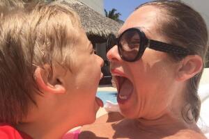 Leticia Calderón y sus hijos