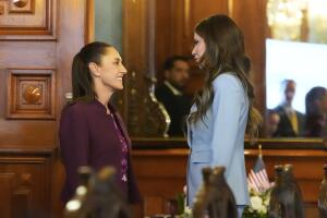 Claudia Sheinbaum y Kristi Noem