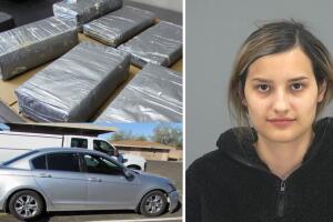 Glenda Gaxiola Gracia, de 22 años fue detenida luego de encontrar más de 26 libras de cocaína en su vehículo. 