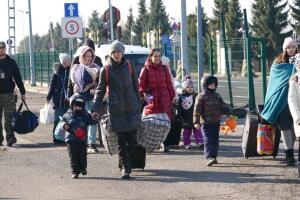 Ucranianos desplazados tras la invasión rusa.