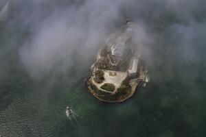 Aerial view of Alcatraz Island