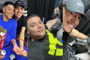 Los hermanos Caz se tatuaron su apellido en sus respectivas muñecas.