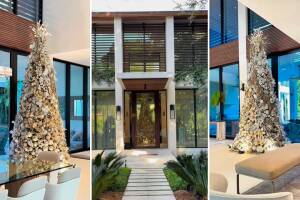 El árbol navideño de Chiquinquirá Delgado mide 13 pies