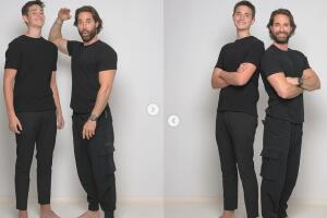 El hijo de Sebastián Rulli ya lo superó en estatura.