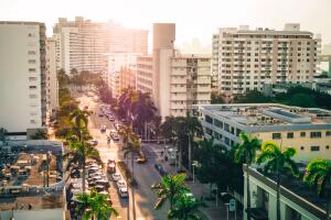 Downtown Miami during an amazing sunny day