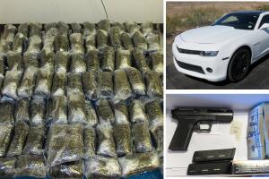 Incautan 138 libras de metanfetamina, arma y dinero en efectivo.