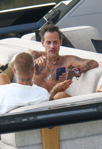 Marc Anthony y David Beckham