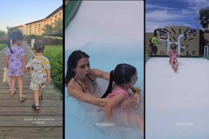 Claudia Álvarez disfruta de sus vacaciones con sus hijos.
