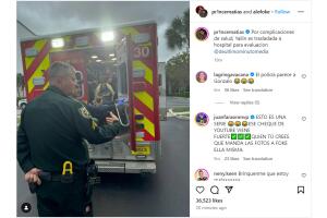 Yailin La Más Viral en la ambulancia antes de ser llevada al hospital