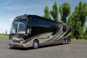 Justin Biebers' new touring motor home.