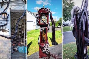Familia recrea utilería de 'Stranger Things' para su decoración de Halloween